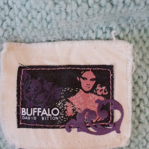 Mint Green Wool /Alpaca Sweater by Buffalo David Bitton - Picture 4 of 6